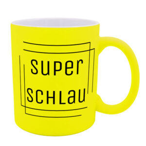 superschlau - Tasse - neon-gelb