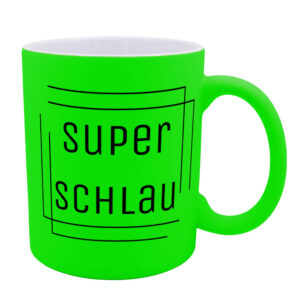 superschlau - Tasse - neon-grün