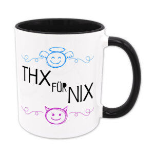 THX für NIX - Tasse - schwarz