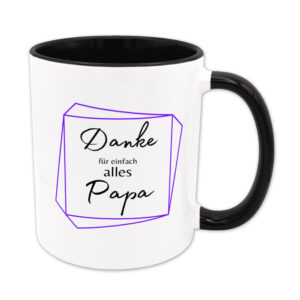 Danke für einfach alles Papa - Tasse - Geschenk - schwarz