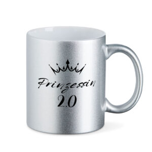 Prinzessin 2.0 - Metallic-Tasse - metallic silber