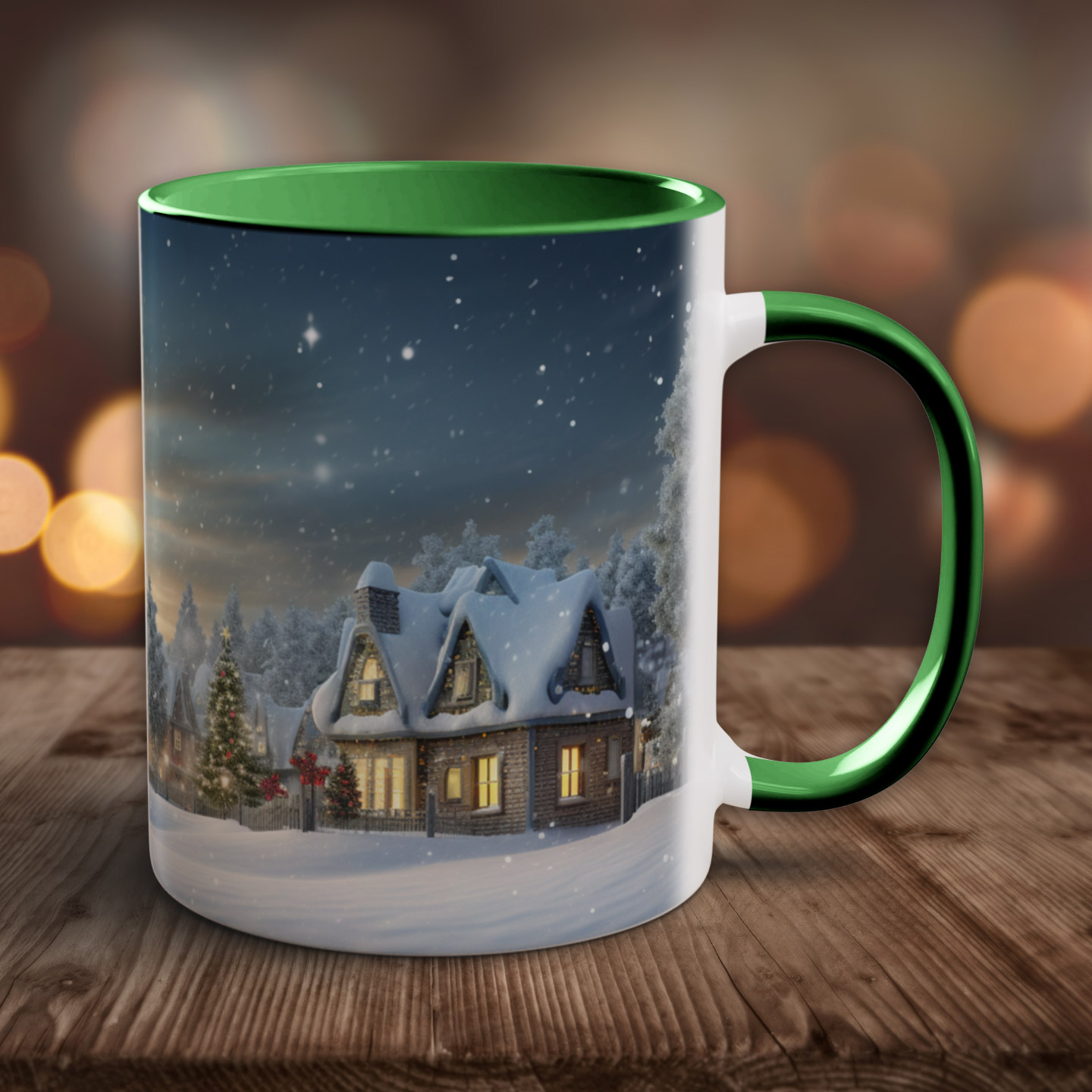 Tasse Winterlandschaft Dorf Weihnachten ... 💕 – Bild 5