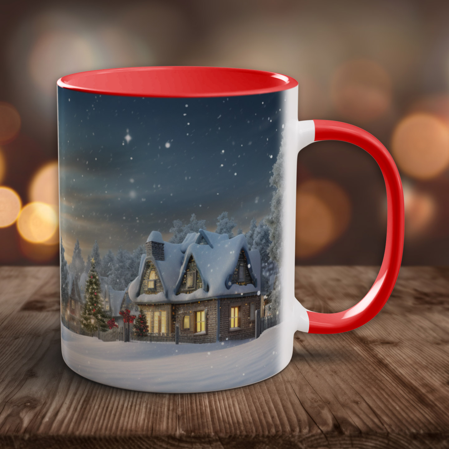 Tasse Winterlandschaft Dorf Weihnachten ... 💕 – Bild 4