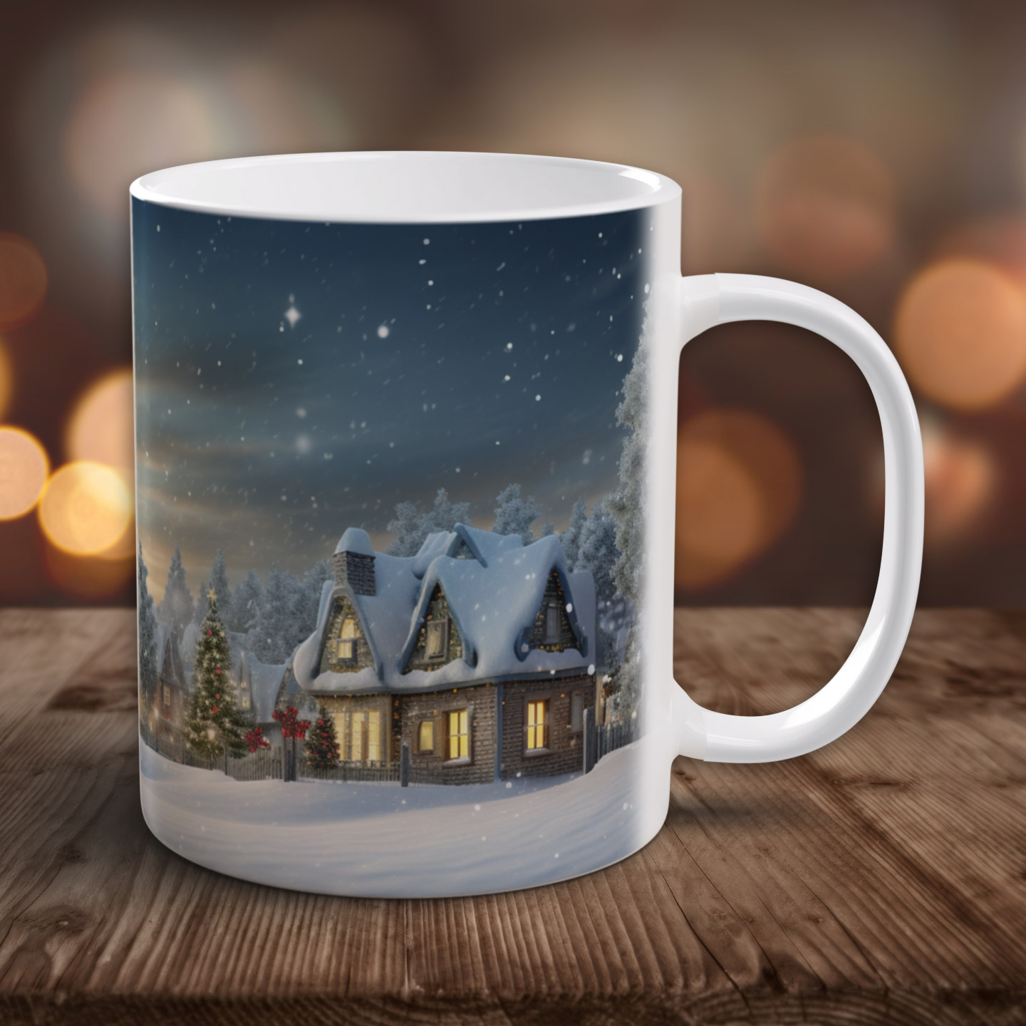 Tasse Winterlandschaft Dorf Weihnachten ... 💕 – Bild 3