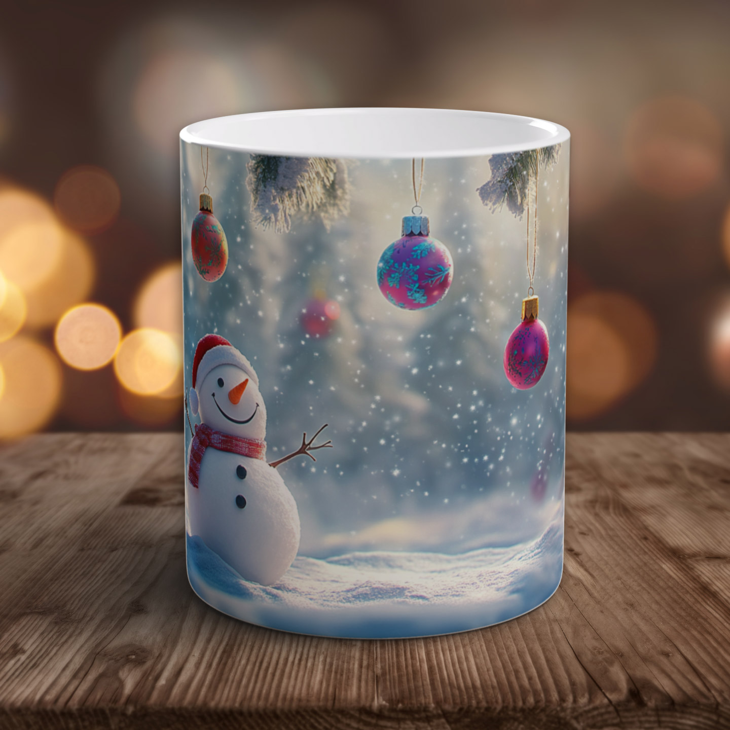 Tasse Schneemann im Winter mit Weihnachtsdeko ... 💕 – Bild 2