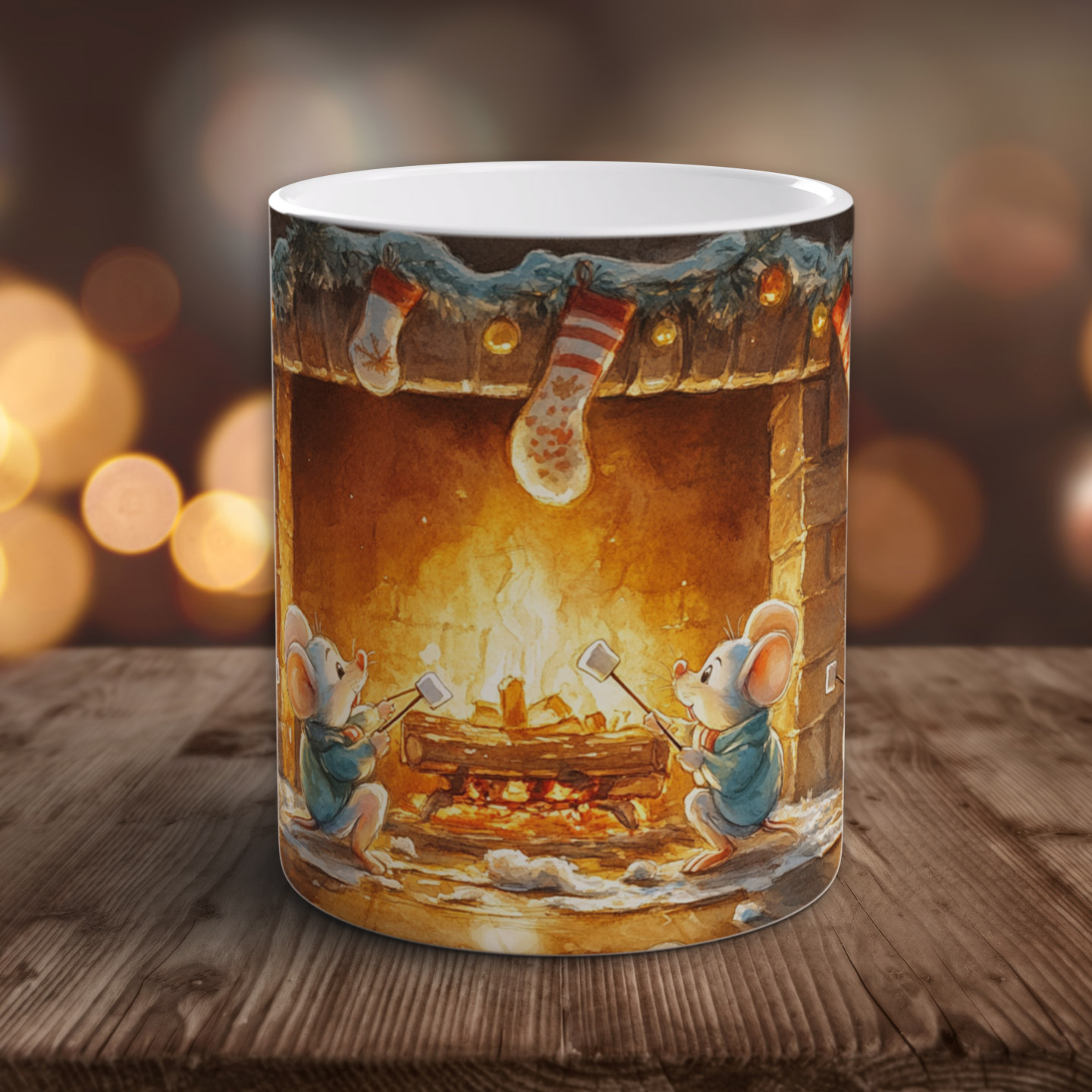 Tasse Weihnachtsmäuse mit Marshmallows ... 💕 – Bild 2