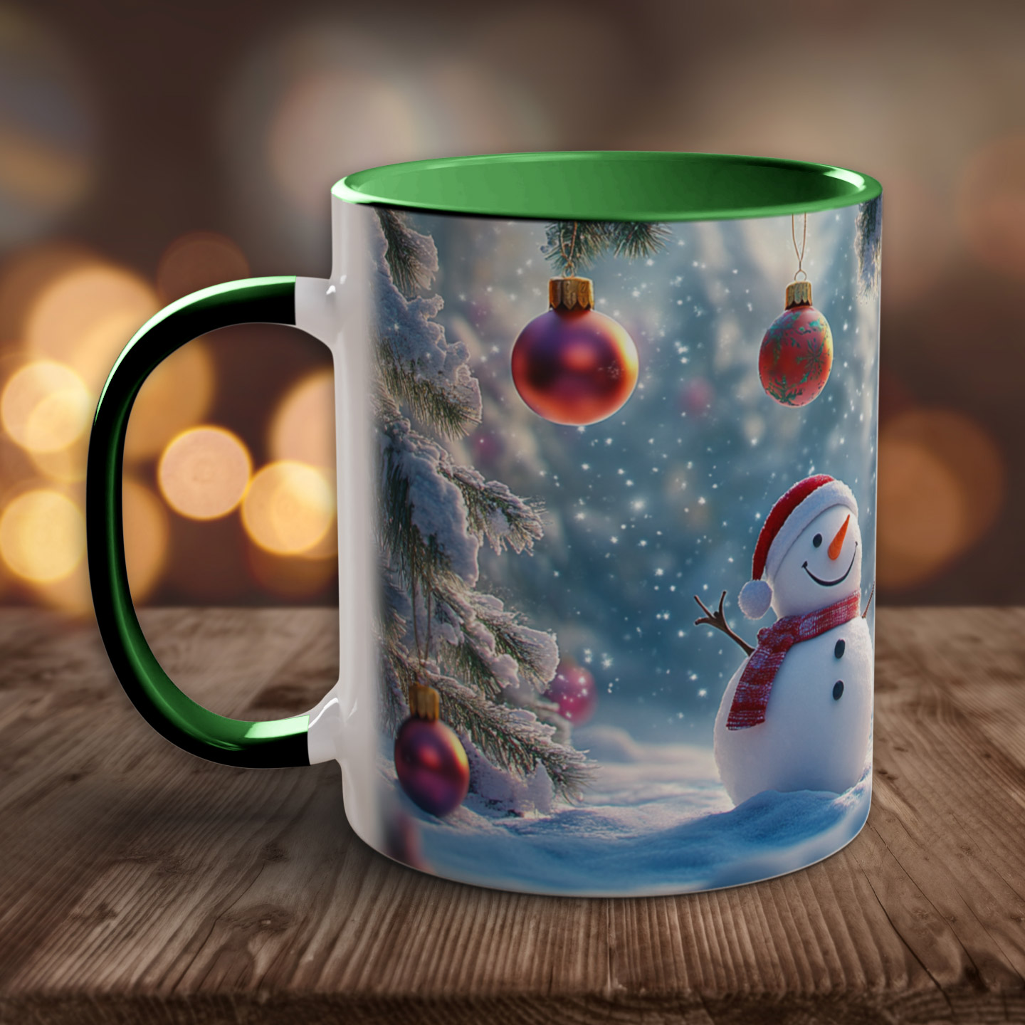 Tasse Schneemann im Winter mit Weihnachtsdeko ... 💕 – Bild 4