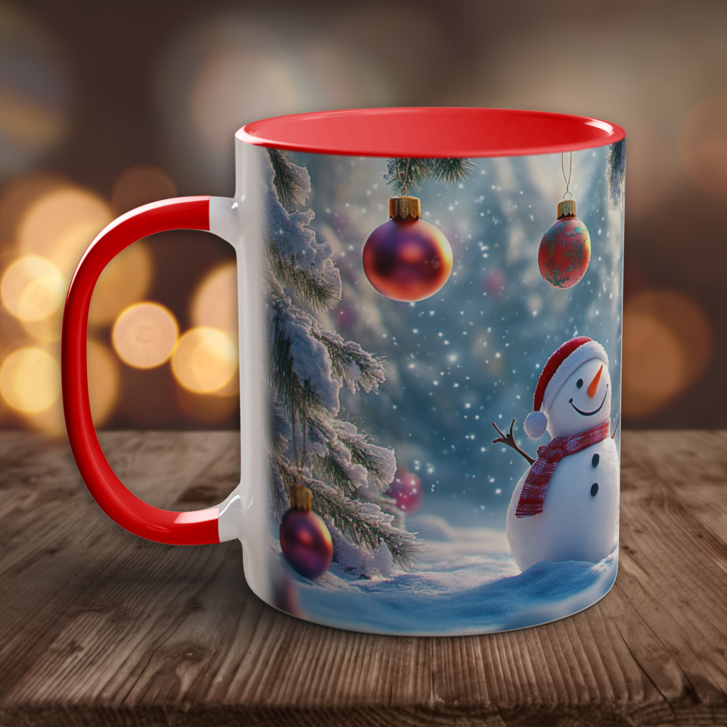Tasse Schneemann im Winter mit Weihnachtsdeko ... 💕 – Bild 5