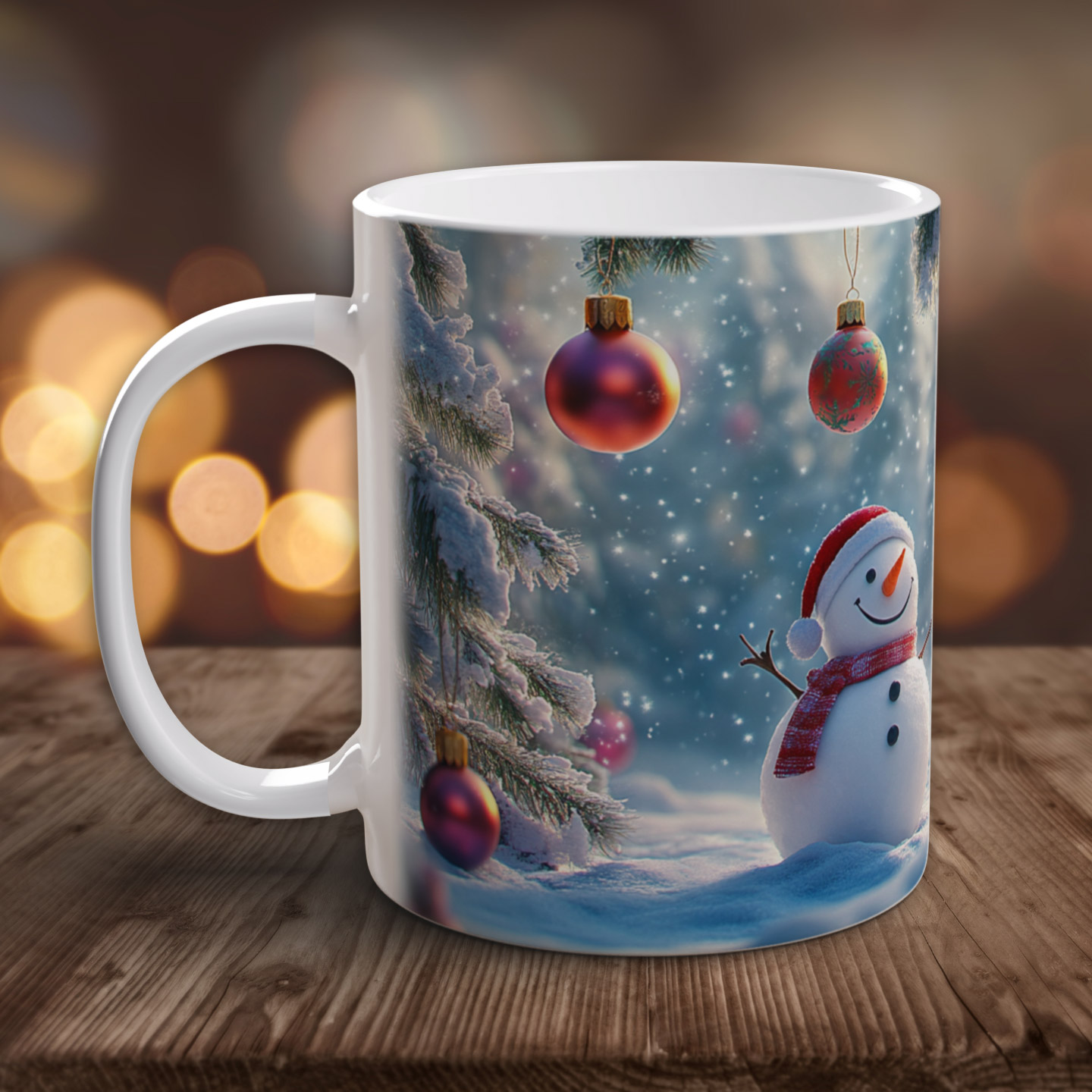 Tasse Schneemann im Winter mit Weihnachtsdeko ... 💕