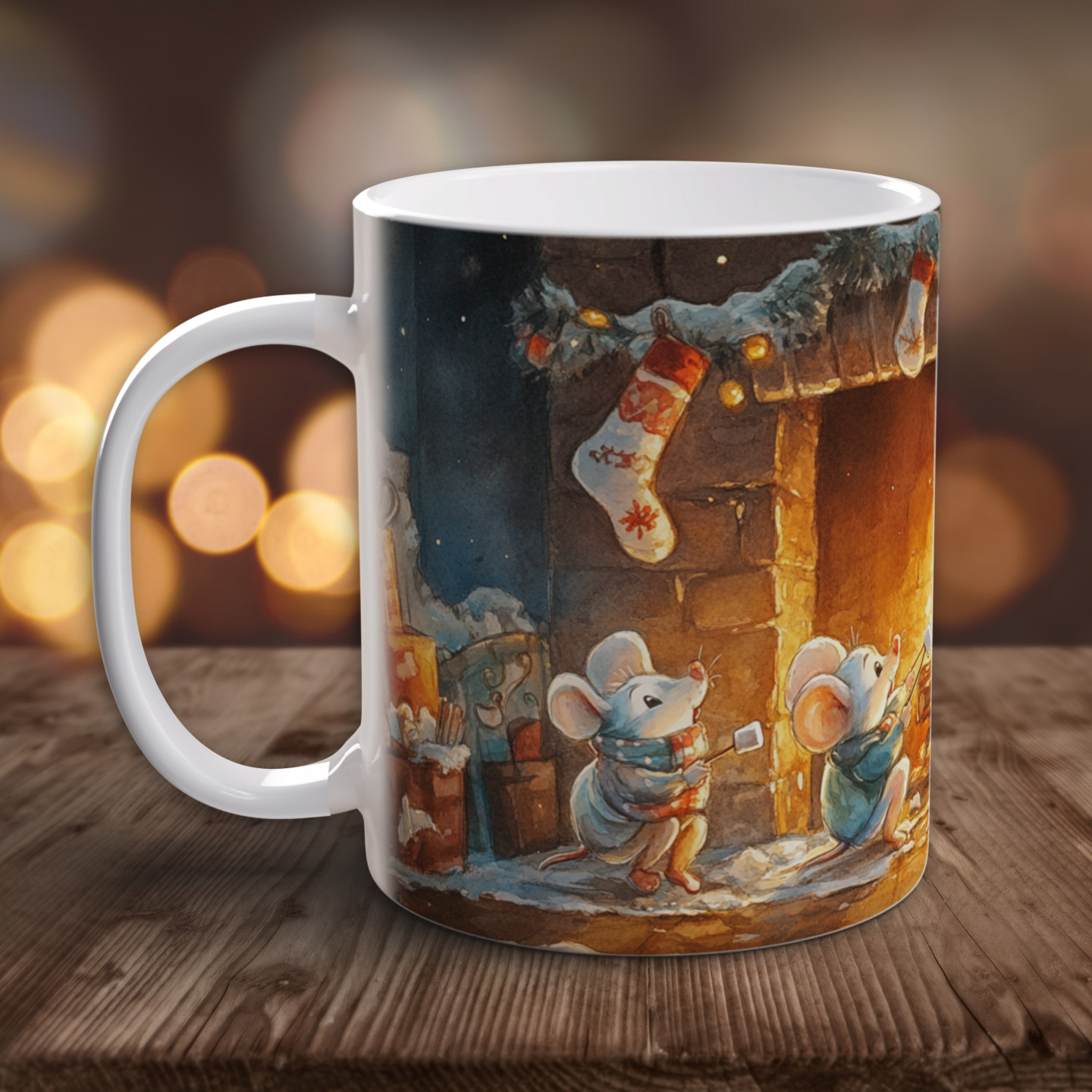 Tasse Weihnachtsmäuse mit Marshmallows ... 💕 – Bild 3