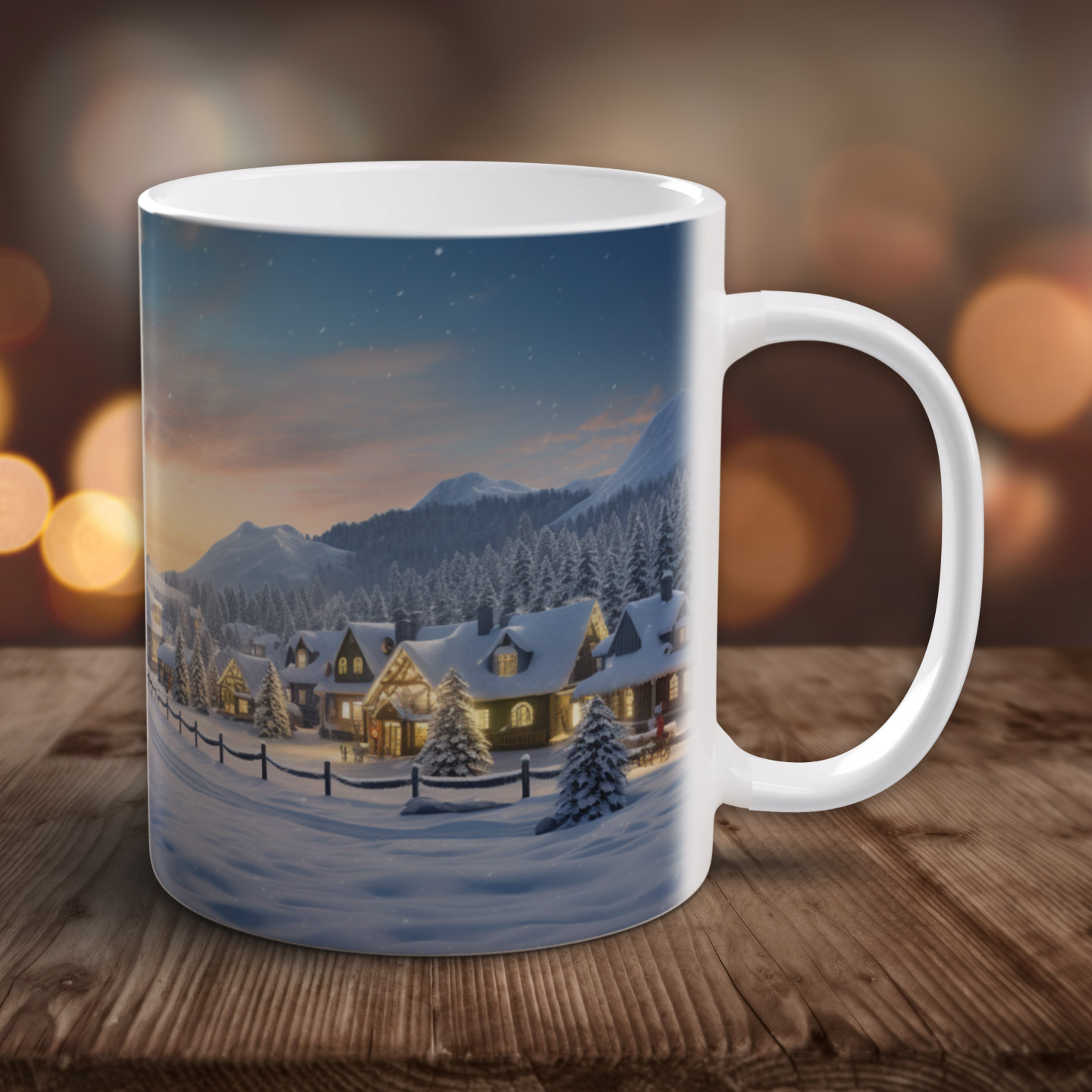 Tasse Weihnachtsbaum im Bergdorf 💕 – Bild 2