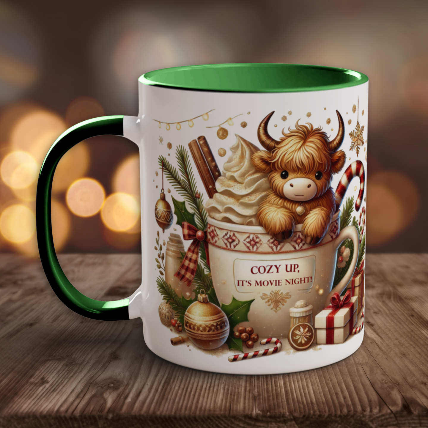 Weihnachtstasse Cozy Up - Kuh ... 💕 – Bild 3