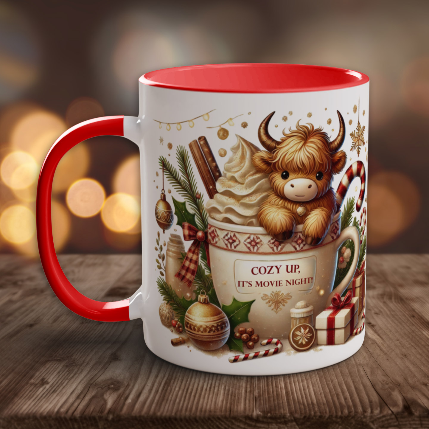 Weihnachtstasse Cozy Up - Kuh ... 💕 – Bild 2