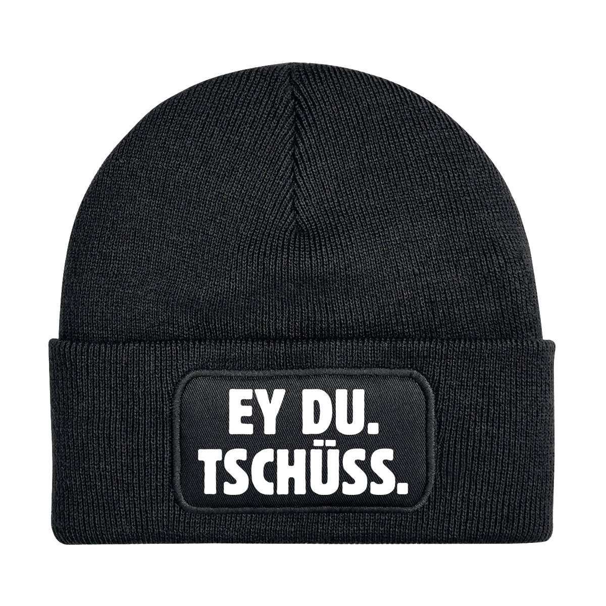 Mütze (Beanie) schwarz: EY DU. TSCHÜSS.
