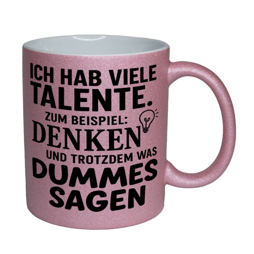 Glitzertasse Ich hab viele Talente ...💕 Sprüchetasse lustig – Bild 8