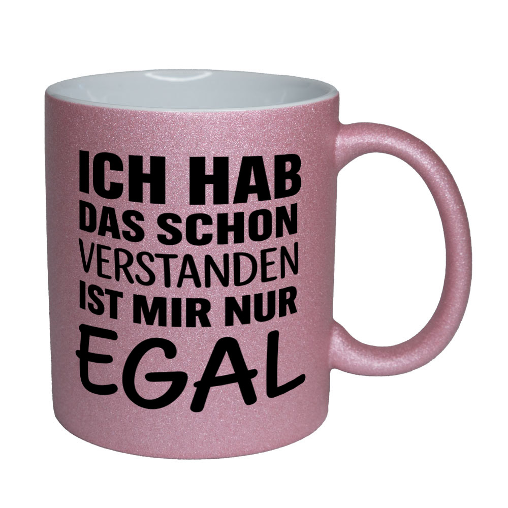 Glitzertasse Ich hab das schon verstanden 💕 Sprüchetasse lustig – Bild 4