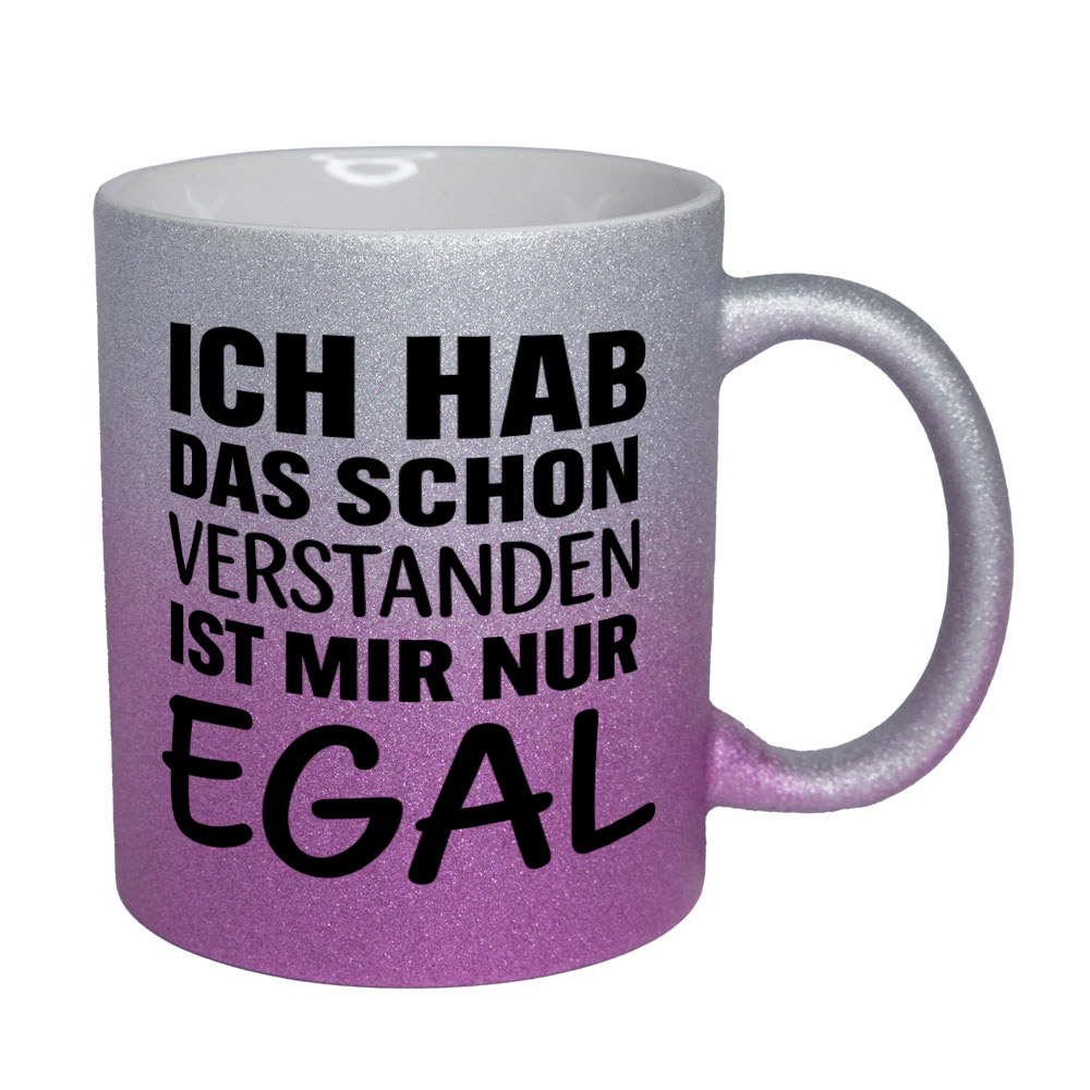 Glitzertasse Ich hab das schon verstanden 💕 Sprüchetasse lustig – Bild 8