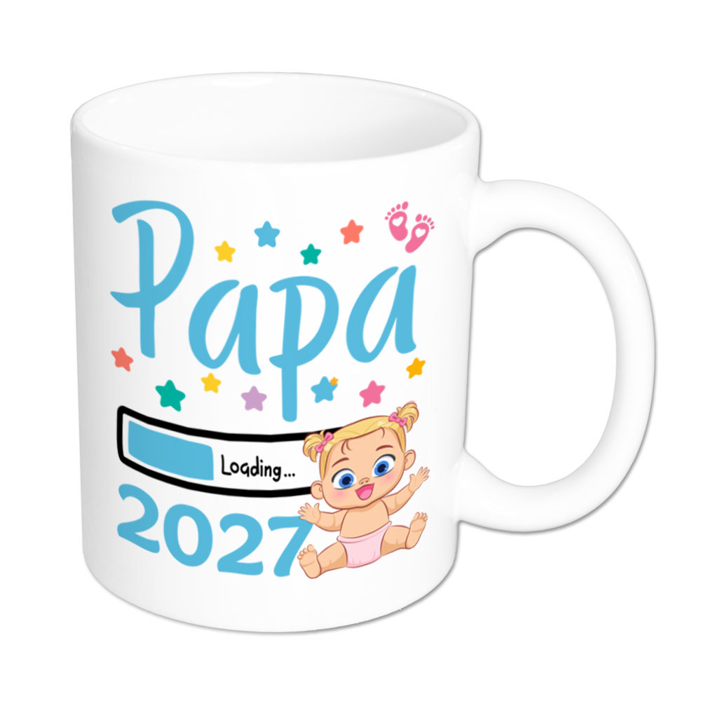 Papa Loading 2027 - Mädchen - weiß